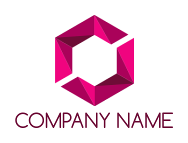 marketing logo maker origami hexagon - logodesign.net