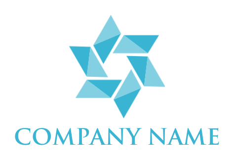 arts logo maker origami shutter forming flower - logodesign.net