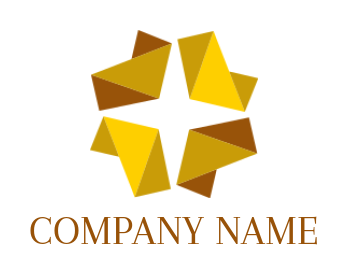 Design a logo of origami star