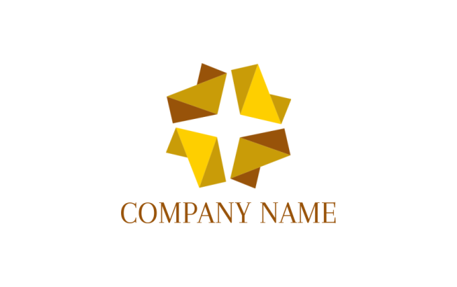 Design a logo of origami star