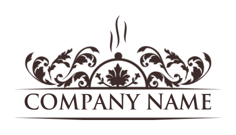 generate a restaurant logo of ornamental cloche