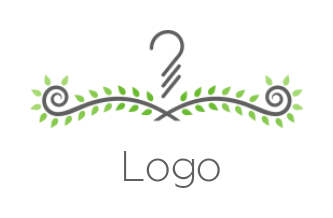 Generate a cleaning logo ornamental hanger