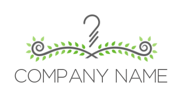 Generate a cleaning logo ornamental hanger