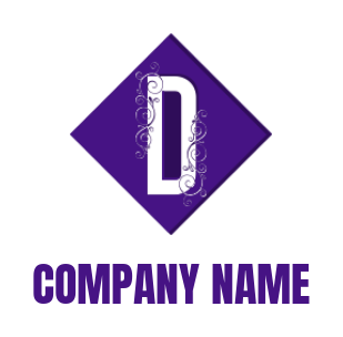 Create a Letter D logo ornamental square in letter D 