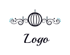 Design a Letter O logo with ornaments