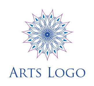 gemstones logo icon ornamental line art mandala