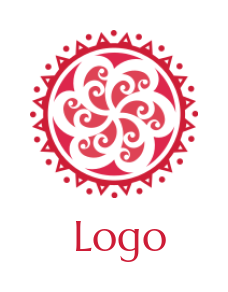 design a spa logo ornamental motifs flower mandala