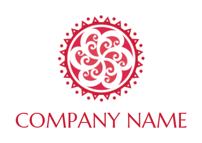 design a spa logo ornamental motifs flower mandala
