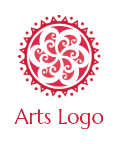 design a spa logo ornamental motifs flower mandala