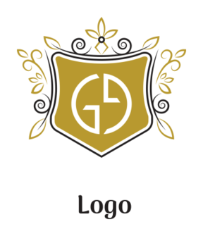 apparel ornamental letter G emblem shield