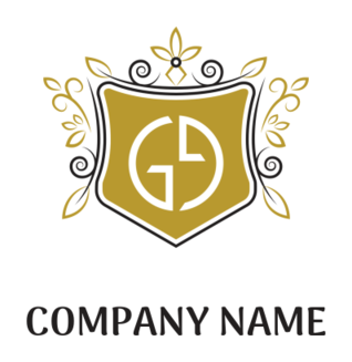 apparel ornamental letter G emblem shield