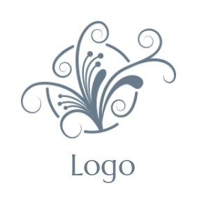 create a beauty logo ornaments inside a circle