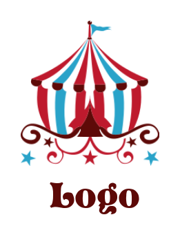 Ornate circus tent for festival or theme park