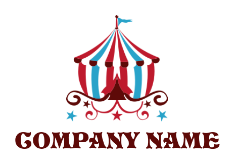 Entertainment logo ornate circus tent for festival