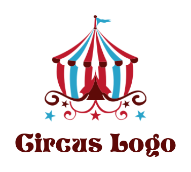 Entertainment logo ornate circus tent for festival