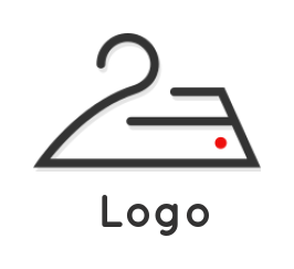 cleaning logo outline iron dot for dry cleaner