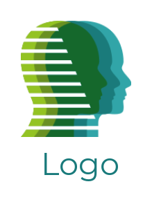 medical logo icon overlapped human face