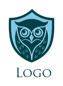 generate a pet logo of owl inside a shield