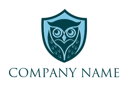 generate a pet logo of owl inside a shield