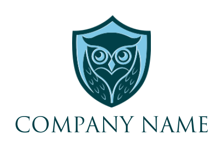 pet logo icon owl inside a shield - logodesign.net