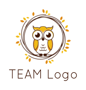 pet logo image owl sitting in wreath - logodesign.net