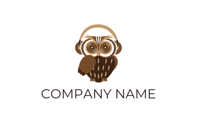 make an animal owl with headphone -design.net