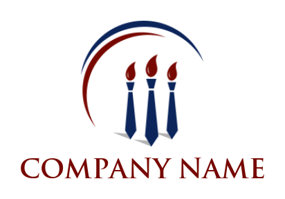 make an employment logo paint brushes and ties - logodesign.net