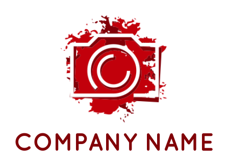 photography logo paint splash in line camera