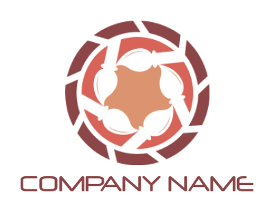 create a photography logo paintbrush camera lens