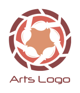 create a photography logo paintbrush camera lens