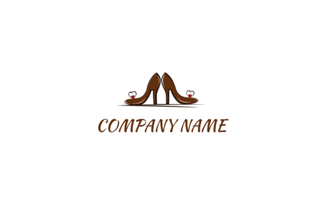 Pair of high heel shoes logo maker