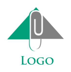 make an employment logo paper clip in triangle - logodesign.net