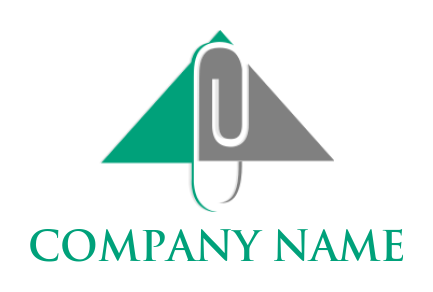 make an employment logo paper clip in triangle - logodesign.net