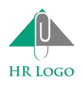 make an employment logo paper clip in triangle - logodesign.net