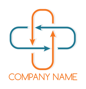 create an internet logo paperclips connecting