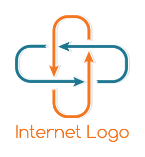 create an internet logo paperclips connecting