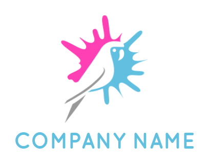 generate a pet logo parrot merged with splash