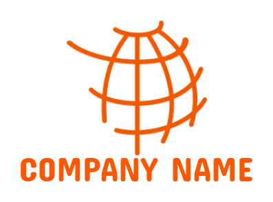 logistics logo image partial globe made of lines - logodesign.net