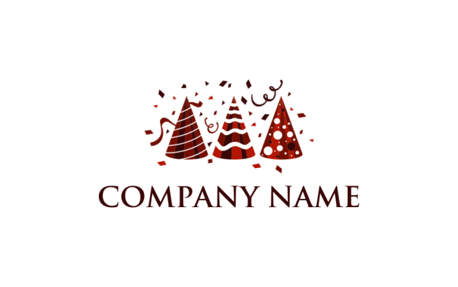 alphabet logo party hats forming Letter W | Logo Template by LogoDesign.Net