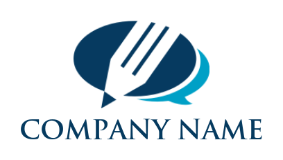 employment logo symbol pencil in speech bubble