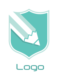 create a publishing logo maker pencil in shield