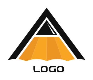 Letter A logo line letter A creating letter A