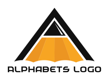 Letter A logo line letter A creating letter A