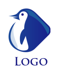 make a pet logo penguin in play symbol - logodesign.net