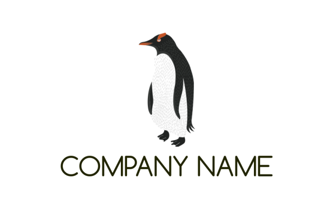 pet logo online penguin with abstract details