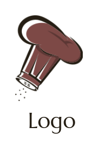 restaurant logo online pepper shaker in chef hat 
