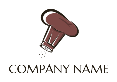 restaurant logo online pepper shaker in chef hat 