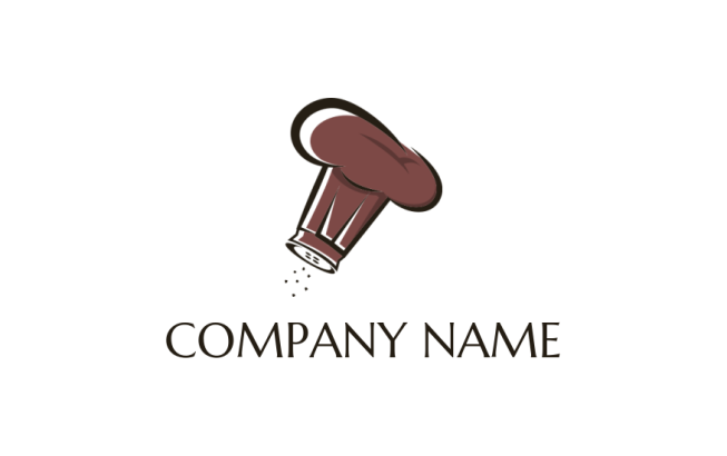 restaurant logo online pepper shaker in chef hat 