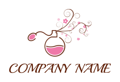 make a beauty logo perfume bottle with ornaments - logodesign.net