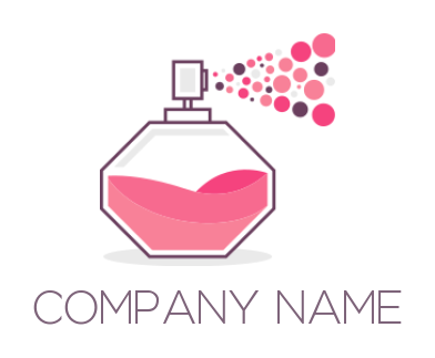 beauty logo icon perfume spray with circles - logodesign.net